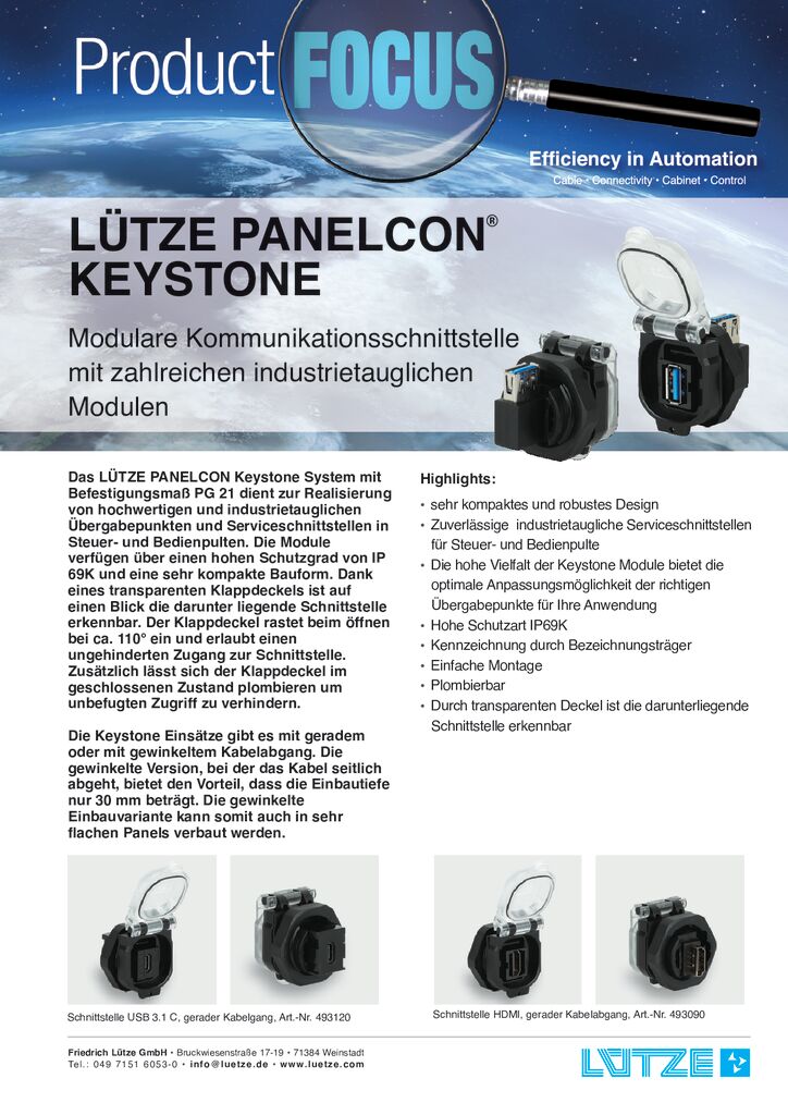 thumbnail of Product Focu Panelcon Keystone